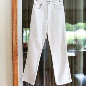 Agolde Pinch-Waist White Denim Jeans